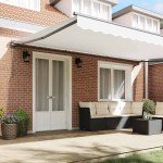 vidaXL Cortina Retractabilă Alb 500x300 cm țesătură