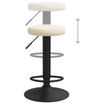vidaXL Scaune de bar, 2 buc., crem, catifea vidaXL Scaune de bar, 2 buc., crem, catifea