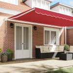 Markiza automată retractabilă vidaXL Roșie 500x300 cm Markiza automată retractabilă vidaXL Roșie 500x300 cm