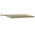 Marquee retractabilă manuală cu LED verde și galben 500x300 cm Marquee retractabilă manuală cu LED verde și galben 500x300 cm