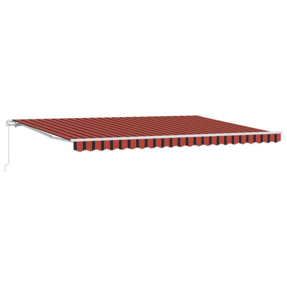 vidaXL Perdea manuală retractabilă portocalie și maro, 500 x 350 cm de la