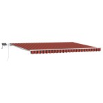 vidaXL Cortina Retractabilă cu Manual 500 × 350 cm portocaliu și maro vidaXL Cortina Retractabilă cu Manual 500 × 350 cm portocaliu și maro