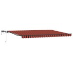 vidaXL Cortina Retractabilă portocaliu și maro 500 × 350 cm țesătură vidaXL Cortina Retractabilă portocaliu și maro 500 × 350 cm țesătură