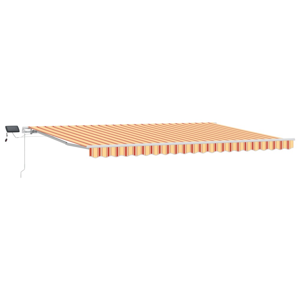 vidaXL Marchiză retractabilă with Manual Galben și portocaliu 500 × 350 cm