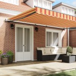 vidaXL Pergolă Retractabilă Automată Galbenă și Portocalie 500 x 350 cm vidaXL Pergolă Retractabilă Automată Galbenă și Portocalie 500 x 350 cm