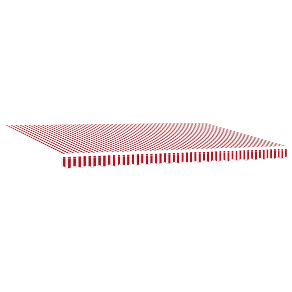 vidaXL Marchiză retractabilă manuală cu LED, dungi roșii și albe, 500x350 cm