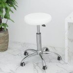 vidaXL Scaun de birou pivotant, alb, piele ecologică vidaXL Scaun de birou pivotant, alb, piele ecologică