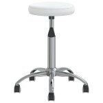 vidaXL Scaun de birou pivotant, alb, piele ecologică vidaXL Scaun de birou pivotant, alb, piele ecologică