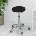 vidaXL Scaun de birou pivotant, negru, piele ecologică vidaXL Scaun de birou pivotant, negru, piele ecologică