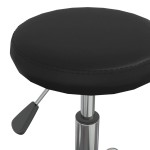vidaXL Scaun de birou pivotant, negru, piele ecologică vidaXL Scaun de birou pivotant, negru, piele ecologică