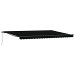 vidaXL Copertină Manual Negru 500 × 350 cm Acril vidaXL Copertină Manual Negru 500 × 350 cm Acril