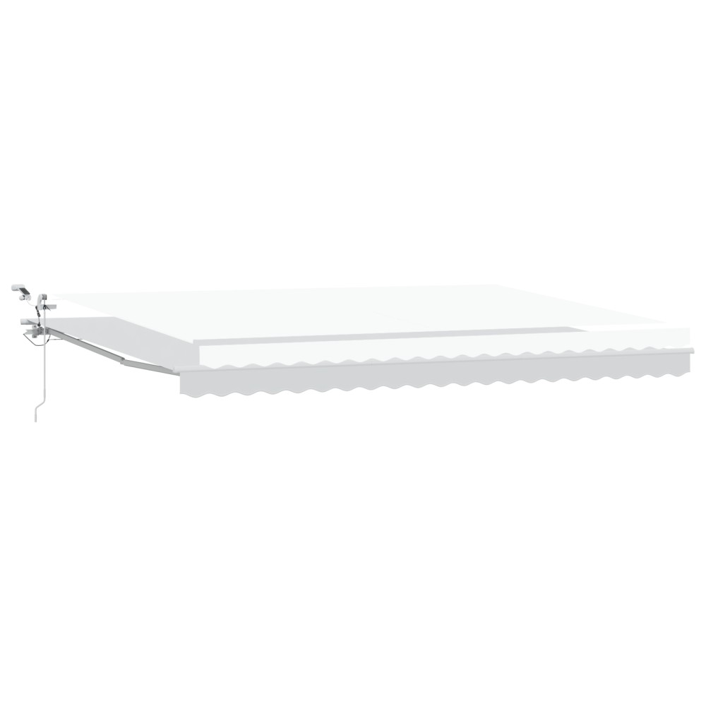 vidaXL Cortina Retractabilă Alb 500 × 350 cm Stofă și Metal