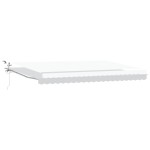 vidaXL Cortina Retractabilă Alb 500 × 350 cm Stofă și Metal