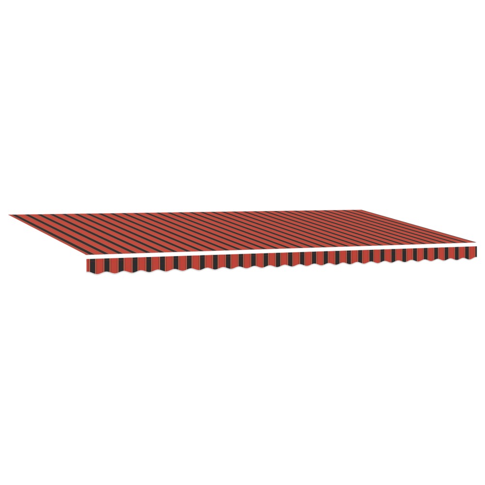 vidaXL Marchiză retractabilă manuală cu LED portocalie și maro 600x300 cm
