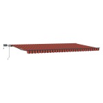 vidaXL Cortina Retractabilă portocaliu și maro 600 × 300 cm țesătură