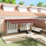 vidaXL Cortina Retractabilă portocaliu și maro 600 × 300 cm țesătură vidaXL Cortina Retractabilă portocaliu și maro 600 × 300 cm țesătură