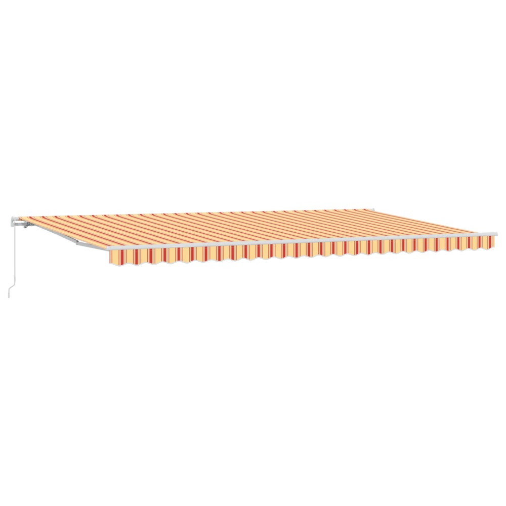 vidaXL Marchiză retractabilă manuală Portocalie și Albă 600x300 cm