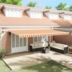 vidaXL Cortina Retractabilă galben și portocaliu 600 ×300 cm țesătură