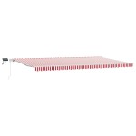 vidaXL Cortina Retractabilă cu Manual 600 × 300 cm Roșu și alb vidaXL Cortina Retractabilă cu Manual 600 × 300 cm Roșu și alb