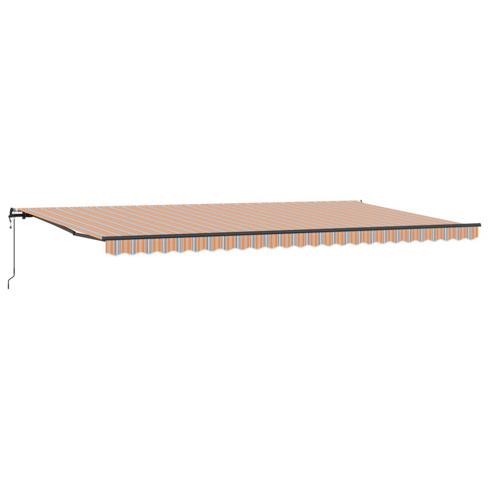 vidaXL Markiza retractabilă automatizată , cu dungi colorate, 600 x 300 cm