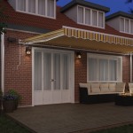 vidaXL Markiză manuală with Manual Galben / Gri / Alb 600 × 300 cm Multicolour