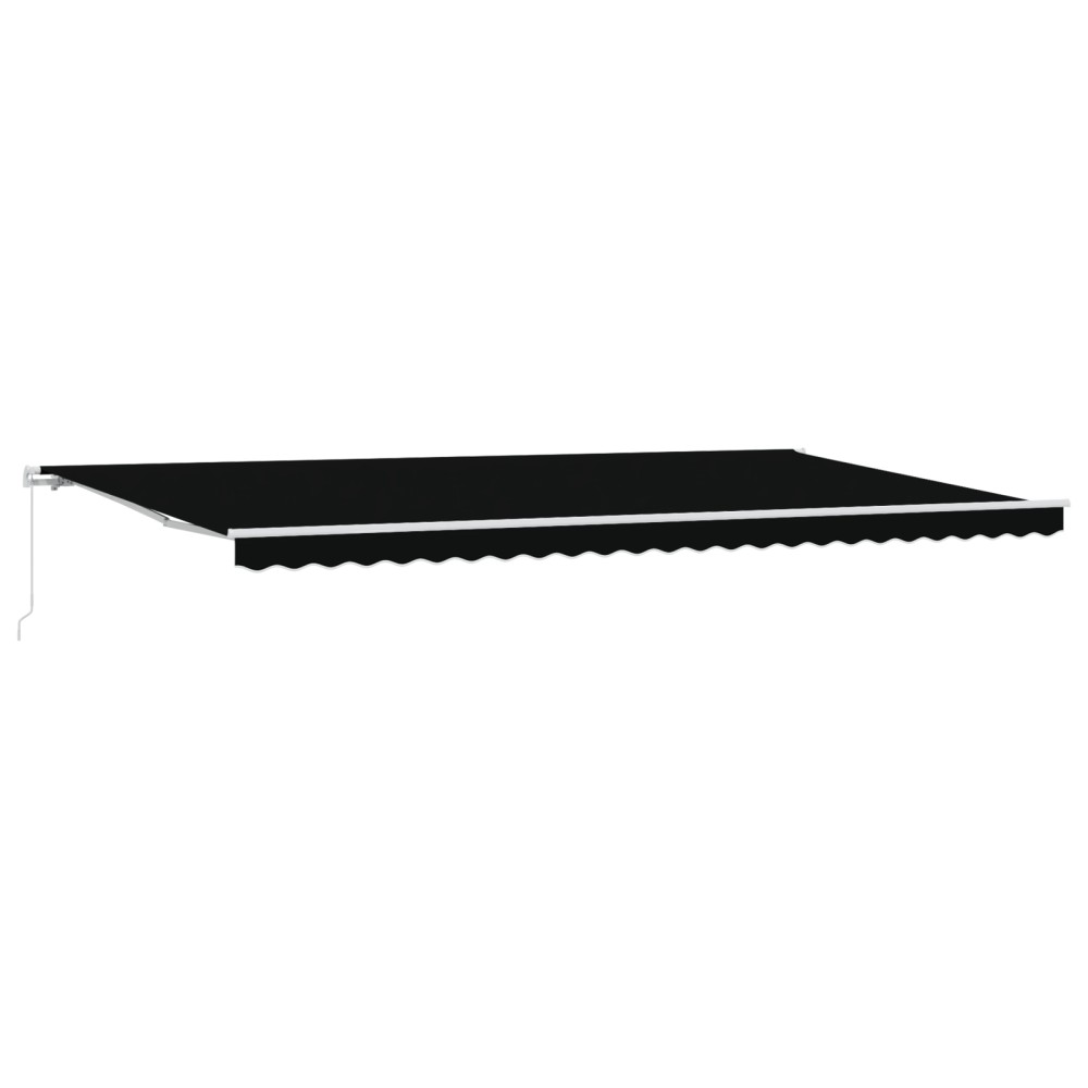 marchiza retractabilă manuală vidaXL Negru 600x300 cm