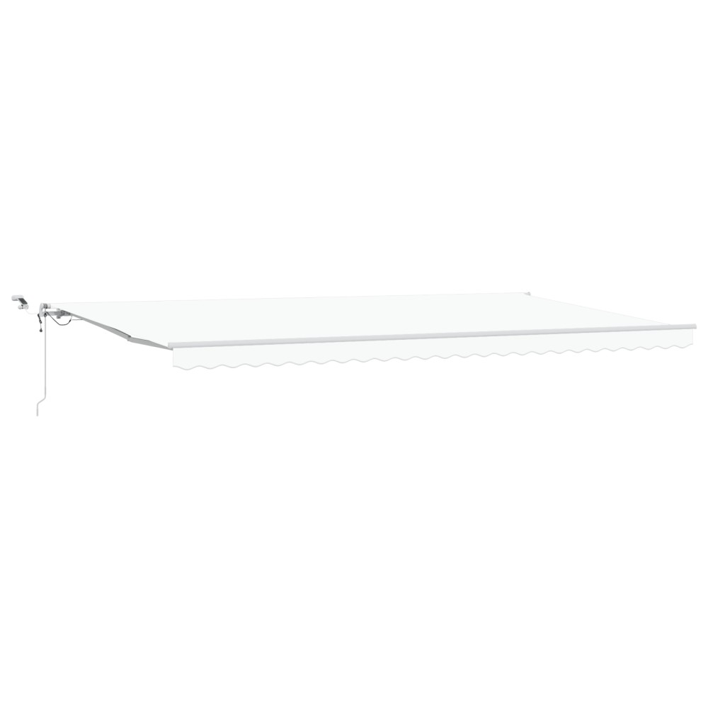 vidaXL Cortina Retractabilă Alb 600 × 300 cm Stofă și Metal