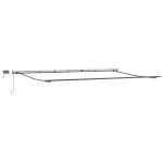 Marchiză retractabilă manuală vitaXL cu LED alb 600x300 cm Marchiză retractabilă manuală vitaXL cu LED alb 600x300 cm
