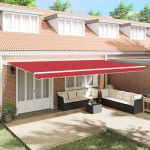 vidaXL Cortina Retractabilă Roșu 600 × 300 cm Material textil și oțel