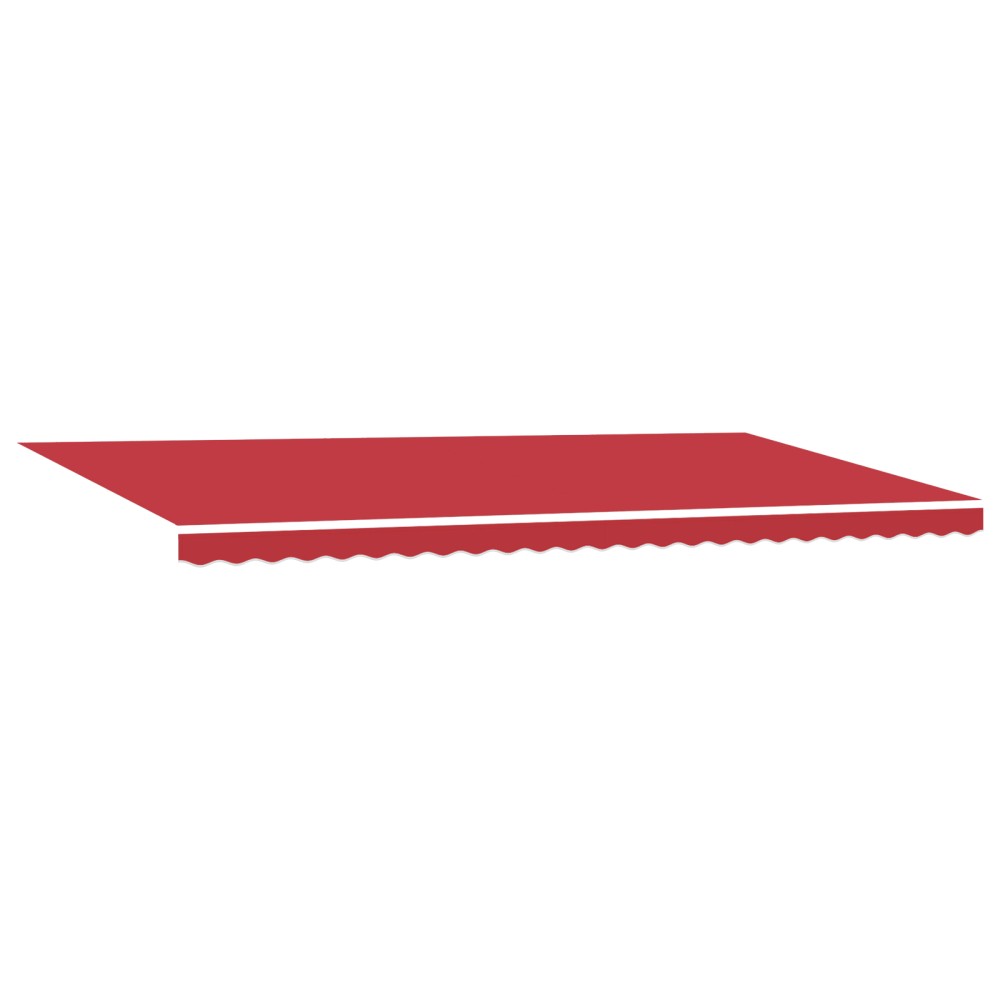 vidaXL Umbrelă retractabilă roșie Manual Roșu 600 × 300 cm țesătură