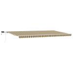vidaXL Cortina Retractabilă Manual Verde și galben 600 × 300 cm