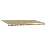 vidaXL Cortina Retractabilă Manual Verde și galben 600 × 300 cm