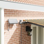 Marchiza manuală retractabilă vidaXL cu LED verde și galben 600x300 cm Marchiza manuală retractabilă vidaXL cu LED verde și galben 600x300 cm