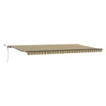 vidaXL Markiză retractabilă automată cu LED verde și galben 600 x 300 cm