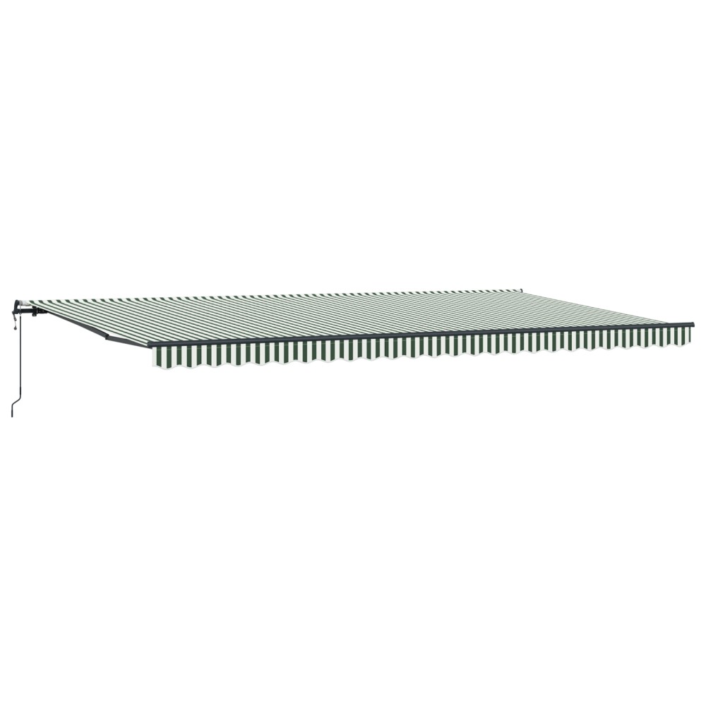 vidaXL Pergolă Retractabilă Automată , Verde și Alb, 600 x 300 cm