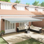 vidaXL Pergolă Retractabilă Automată , Verde și Alb, 600 x 300 cm vidaXL Pergolă Retractabilă Automată , Verde și Alb, 600 x 300 cm