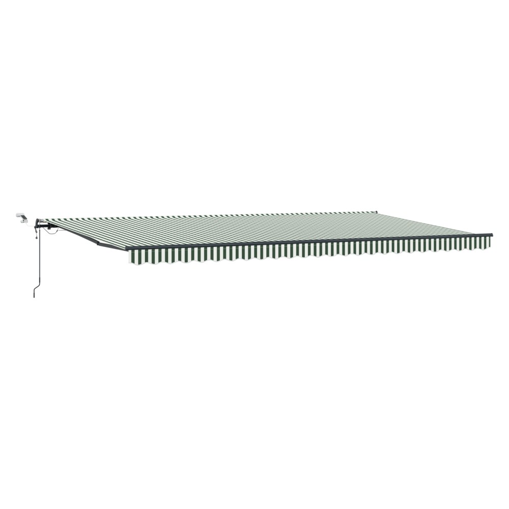 marchiza automată retractabilă cu LED Verde și Alb 600x300 cm