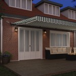 marchiza automată retractabilă cu LED Verde și Alb 600x300 cm marchiza automată retractabilă cu LED Verde și Alb 600x300 cm