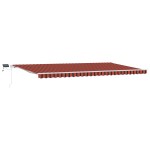 vidaXL Cortina Retractabilă cu Manual 600 × 350 cm portocaliu și maro