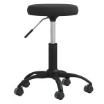 vidaXL Scaun de birou pivotant, negru, catifea vidaXL Scaun de birou pivotant, negru, catifea