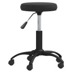 vidaXL Scaun de birou pivotant, negru, catifea vidaXL Scaun de birou pivotant, negru, catifea