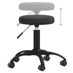 vidaXL Scaun de birou pivotant, negru, catifea vidaXL Scaun de birou pivotant, negru, catifea