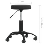 vidaXL Scaun de birou pivotant, negru, catifea vidaXL Scaun de birou pivotant, negru, catifea