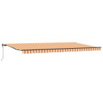 vidaXL Perdea retractabilă automată , galben și portocaliu, 600x350 cm vidaXL Perdea retractabilă automată , galben și portocaliu, 600x350 cm