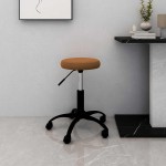 vidaXL Scaun de birou pivotant, maro, catifea vidaXL Scaun de birou pivotant, maro, catifea