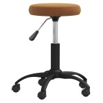 vidaXL Scaun de birou pivotant, maro, catifea vidaXL Scaun de birou pivotant, maro, catifea