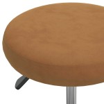 vidaXL Scaun de birou pivotant, maro, catifea vidaXL Scaun de birou pivotant, maro, catifea