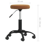 vidaXL Scaun de birou pivotant, maro, catifea vidaXL Scaun de birou pivotant, maro, catifea