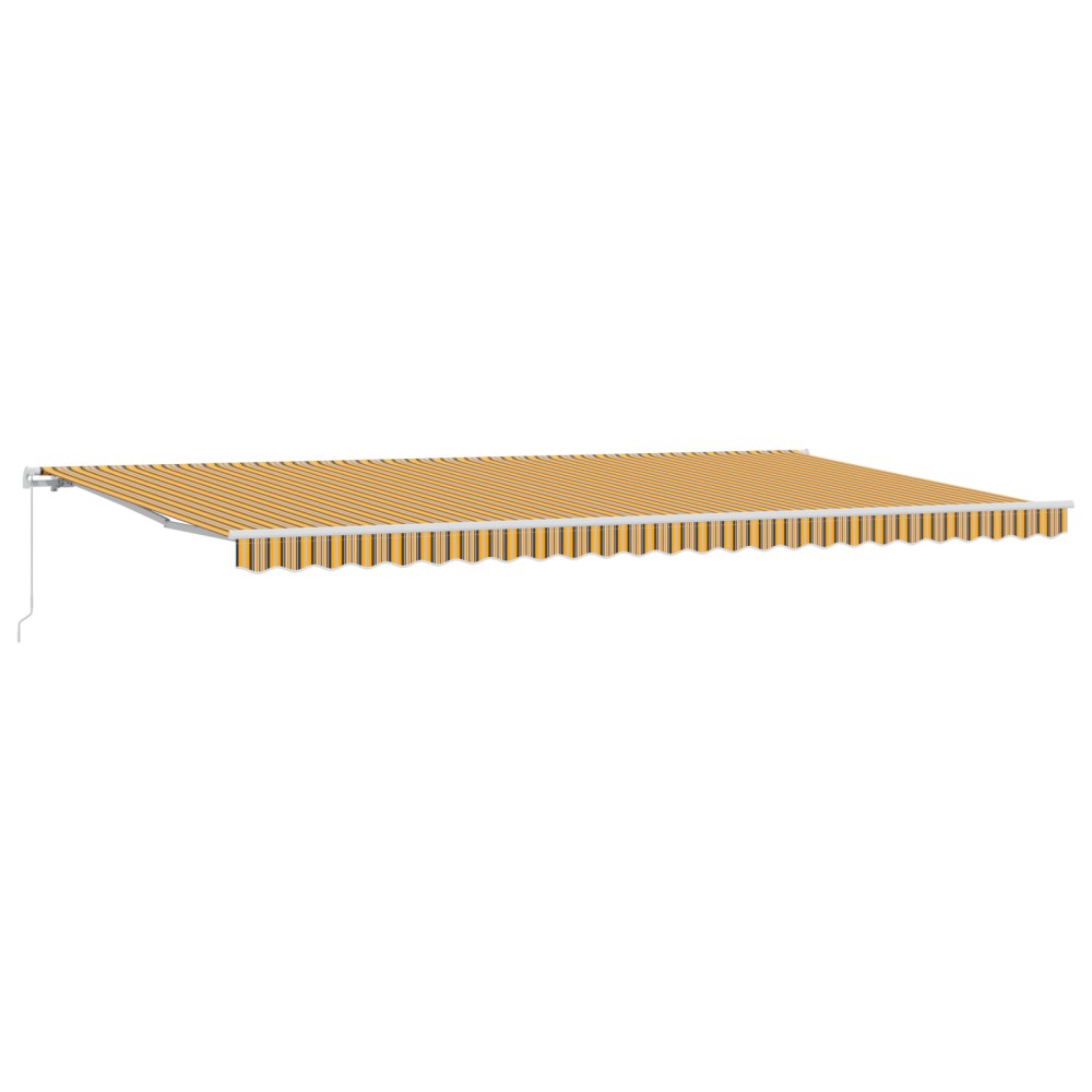 vidaXL Cortina Retractabilă Dungi Manual Multicolour 600 × 350 cm