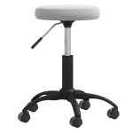 vidaXL Scaun de birou pivotant, gri deschis, catifea vidaXL Scaun de birou pivotant, gri deschis, catifea